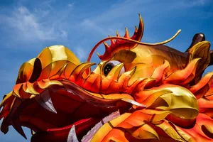 Orange Dragon Head Wallpaper