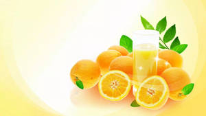 Orange Fruit And Juice Wallpaper
