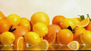 Orange Fruits On The Table Wallpaper