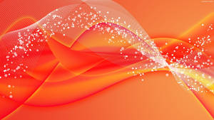 Orange Glitter Digital Art Wallpaper