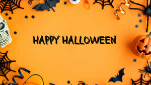 Orange Halloween Greetings Wallpaper