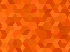 Orange Hexagonal Background With A Geometric Pattern Wallpaper
