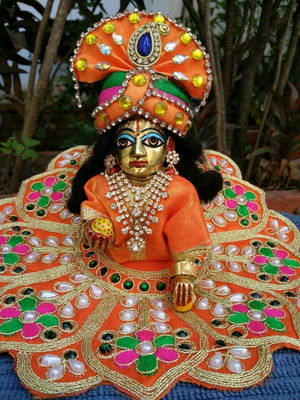 Orange Laddu Gopal Wallpaper