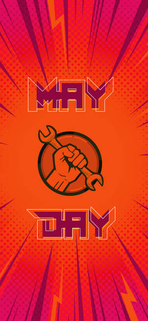 Orange May Day Design Wallpaper