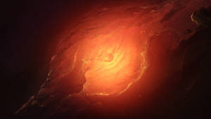 Orange Nebula Psychedelic 4k Wallpaper