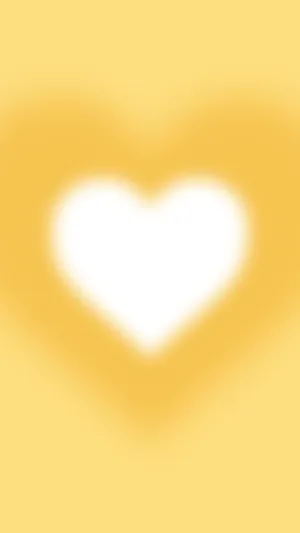 Orange Pastel Minimalist Heart Wallpaper