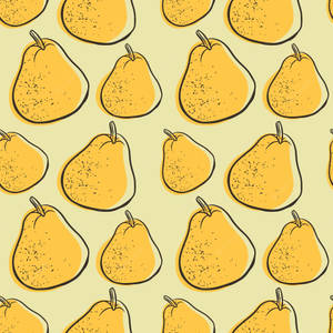 Orange Pear Fruits Poster Wallpaper