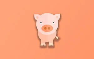 Orange Piggy Digital Art Wallpaper