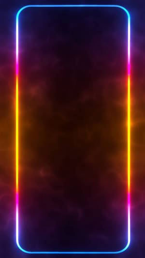 Orange Pink Blue Neon Aesthetic Iphone Wallpaper