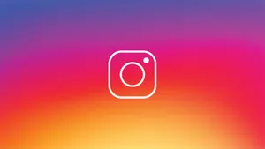 Orange Pink Gradient Instagram Logo Wallpaper
