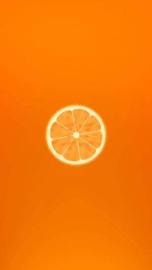 Orange Slice Minimalist Iphone Wallpaper