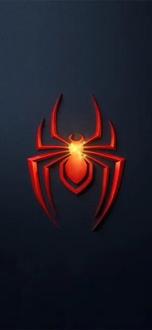 Orange Spider Man Ps4 Logo Dark Background Mobile Wallpaper