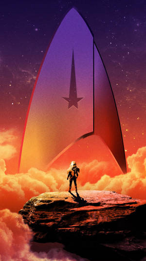 Orange Star Trek Symbol Iphone Wallpaper