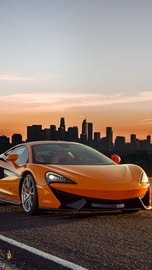 Orange Sunset 4k Car Iphone Wallpaper