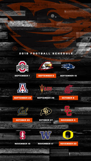 Oregon State University 2018 Football Schedule Wallpaper