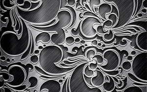 Ornate Patterned Metal Texture Wallpaper