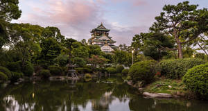 Osaka Castle Nishimura Garden Wallpaper