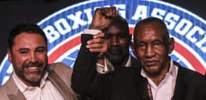 Óscar De La Hoya, Evander Hollyfield And Antonio Cervantes Wallpaper