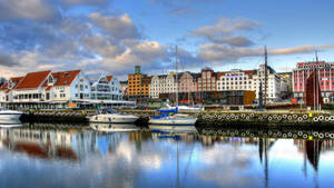 Oslo Sunny Docks Wallpaper