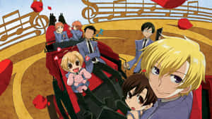 Ouran High School Host Club - The Club Members In The Music Room Wallpaper