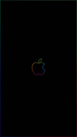 Outline Apple Logo Rainbow Wallpaper