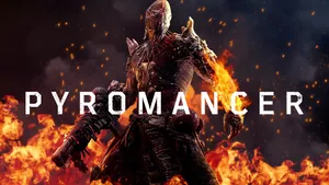 Outriders Pyromancer With Fire Wallpaper