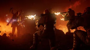 Outriders Vs Moloch Boss Wallpaper