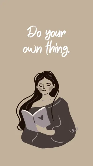 Own Thing Beige Aesthetic Phone Quote Wallpaper