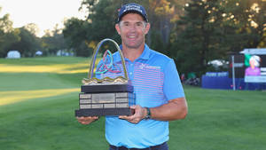 Padraig Harrington Posing With Trophy Wallpaper