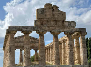Paestum Dilapidated Wallpaper