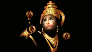 Paint Hanuman Black Wallpaper
