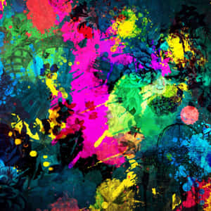 Paint Splash Dark Art Wallpaper