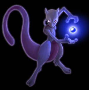 Painted Art Mewtwo Wallpaper