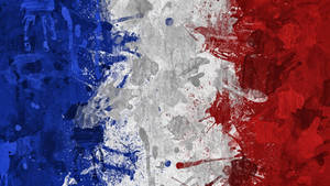 Painted France Flag Wallpaper