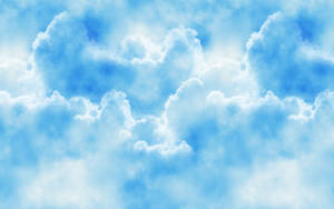 Painting-like Blue Aesthetic Cloud Wallpaper