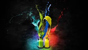 Paints Splashing In High Resolution Wallpaper