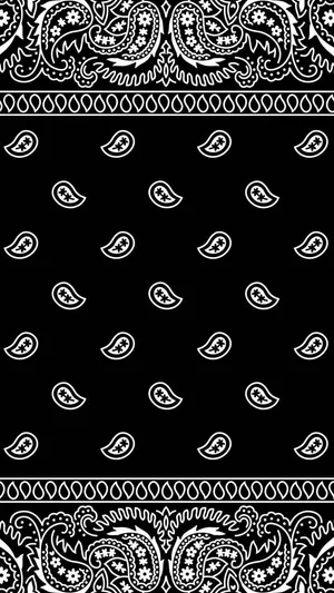 Paisley White And Black Pattern Wallpaper