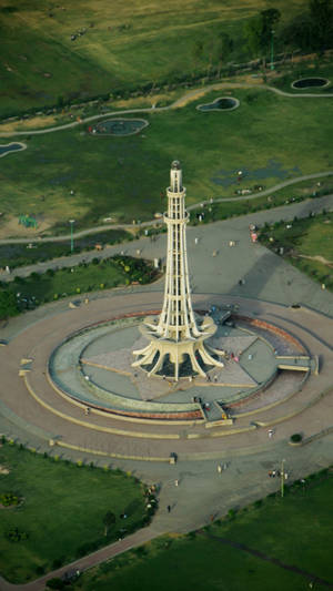 Pakistan Minar-e Aerial Shot Wallpaper