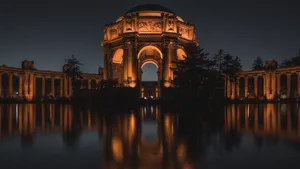 Palaceof Fine Arts San Francisco Night Reflection Wallpaper