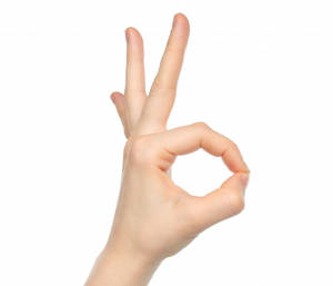 Pale Okay Hand Sign Wallpaper