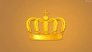 Pale Orange King And Queen Crown Wallpaper