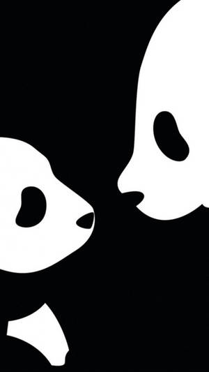 Pandas Black Apple Iphone Wallpaper