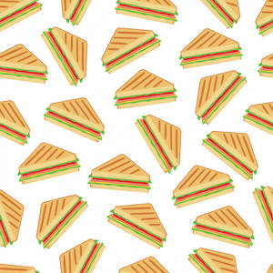 Panini Sandwich Vector Art Wallpaper