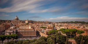 Panorama City Of Rome Wallpaper
