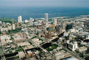 Panoramic View Of Milwaukee's Skyline Wallpaper