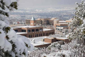 Panoramic View Of The University Of Colorado Campus Wallpaper