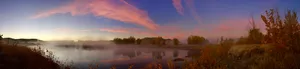 Panoramic Wetland Scene Wallpaper