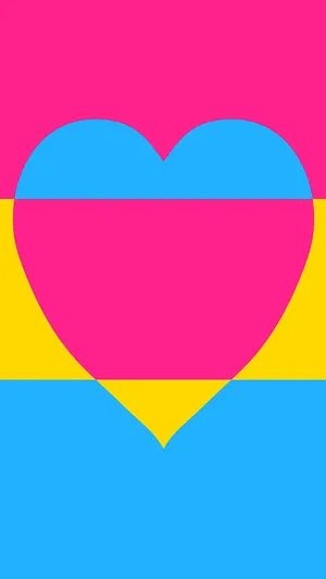 Pansexual Heart Colors Wallpaper