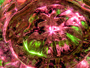 Paranormal Pink Green Fractal Glass Wallpaper