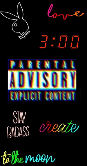 Parental Advisory Playboy Doodle Wallpaper